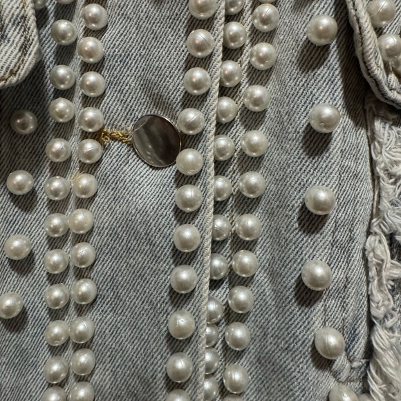 P.Cill woman’s size large Pit to pit 27 decorated with pearls Vintage - Picture 4 of 8